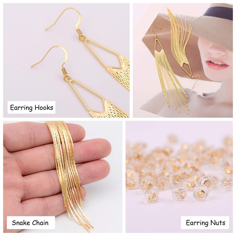 PEARLADA 18K Gold Plated Long Chain Tassel Earrings Simple Hook Jewelry for Women Fashion Sleek Chain Dangle Drop Earrings for Party Linear Fringe Earring - Image 4